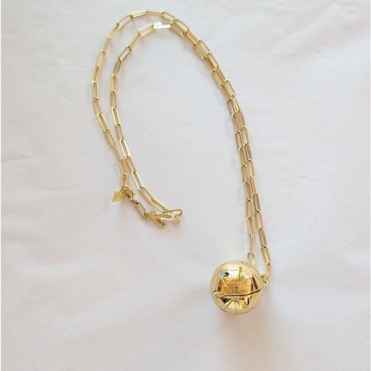 Wanderlust + Co Gold Planet Medallion Necklace 14K Real Gold Plated Jewelry