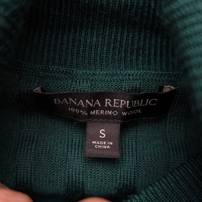 Banana Republic Nezha Sweater Womens S 100% Merino Wool Long Sleeve Turtleneck