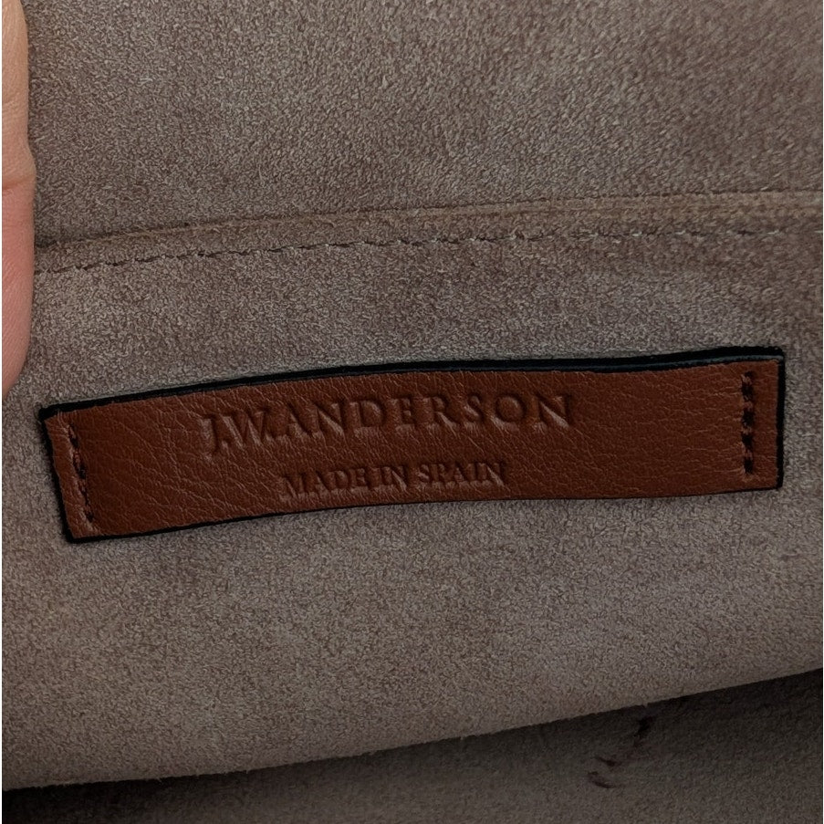 JW Anderson Pierce Brown Leather Medium Handbag Shoulder Bag