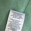 RE/DONE x Hanes Cropped Velour Long Sleeve Polo Top Basil Green Size M NWT
