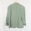 Theory Galena Boxy Oversized Linen Jacket Blazer Womens M/L Green Leaf NWT