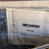 Free People One Teaspoon Rocko Denim A-line Midi Skirt Ocean, size 27