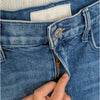 Mother The Half Pipe Flood Jeans Womens 28 Blue High-rise Wide Curved Leg
