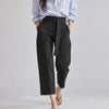 Vince Linen Blend Belted Cargo Cropped Pants Black Size M