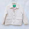 J.Crew Quilted Lady Classic Fit Cream Shirt Jacket with PrimaLoft®, size M