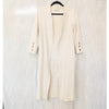 ALYSI Ivory Long Open Front Straight Hem Cardigan, size XS-L