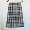 Laird-Portch of Scotland Plaid Wool A-line Midi Skirt Gray/Green Size 8