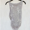 Reserved Metallic Effect Tank Top Womens S Purple Gray Mesh Sheer Fitted Blouse