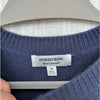 Nordstrom Wool & Cashmere Crewneck Sweater Womens M Navy Knit Long Sleeve