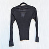 Anine Bing Matheo Cardigan Womens S Black Rib Long Sleeve Button Front NWT