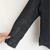 AMI Vintage 80's Black Suede Leather Button Shirt Jacket Shacket, size S