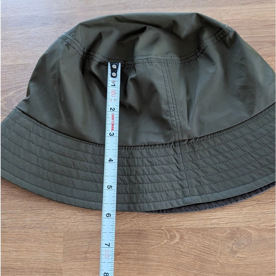 Anine Bing Demi Bucket Hat Womens XS/S Dark Green Nylon Logo