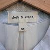 Cloth & Stone Dress Womens XS Blue/Gray Abstract Sleeveless Belted Shirt Midi