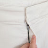 Brunello Cucinelli Straight Tapered Pleated Pants Womens 10 Ecru Cotton High-rise Chino