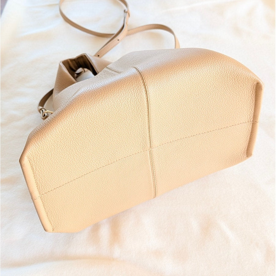 Polene Numero Neuf Edition Textured Sand Leather Shoulder Crossbody Bag