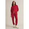 Z Supply Red Sweat Fleece Set: Sweatshirt, size L & Stadium Jogger, size XL