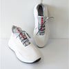 Prada Bicolor Slip On Lace Sneakers Womens EU39.5/US 9.5 White Neoprene Logo