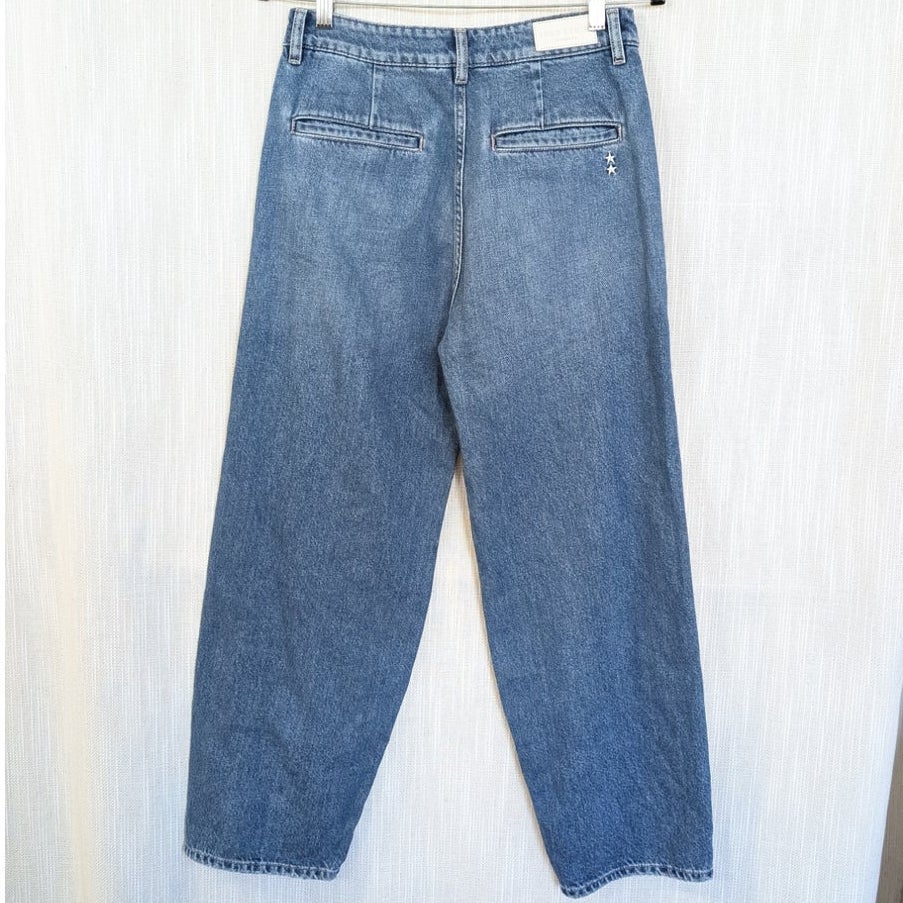 ICON DENIM LA Juno Carrot Barrel Cropped Jeans Eclipse Size 26
