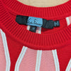 Eva Franco Mimma Harlequin Pink Red Striped Sleeveless Knit Top Size M