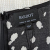 NWT Bardot Millie Black Abstract Spot Short Sleeve Midi Maxi Dress, size 6/S