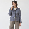 J.Crew Blue/Gray Quilted Down Filled Full Zip Puffer Lightweight Jacket, size XS