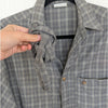 Deiji Studios Wool Check Shirt in Everyday Check Women's XS Gray Plaid Oversized