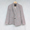 J.Crew Parke Blazer Womens 4 Pink/Ivory Plaid Italian Wool Single-breasted AQ234