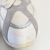 Prada 1E909L Leather Sneakers Womens EU39.5/US 9.5 White Low Top Striped