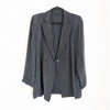 Yasemin Ozeri 2PC Set Black Flowy Double-breasted Blazer M Dress Pants S