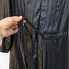 BCBGMAXAZRIA Alyn Black Long Sleeve Pleated Drawstring Mini Dress, size XS