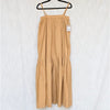 For Days Poplin Dress Womens M Khaki Sleeveless Tiered Midi Maxi NWT