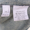 Non Blue Denim Long Sleeve Snap Shirt Track Jacket Washed, size M