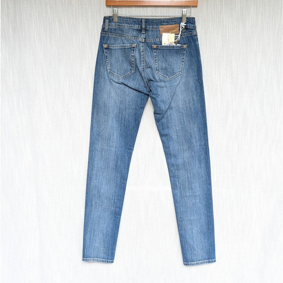 G.sel Milano Victoria Denim Pants Womens 30 Blue Mid-rise Slim Skinny Leg NWT