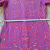 Hayley Menzies Purple Printed Long Sleeve Knit Mini Sweater Dress, size M