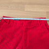Zara 1255/507/600 Cord Pants Womens S Red High-rise Straight Full Length NWOT