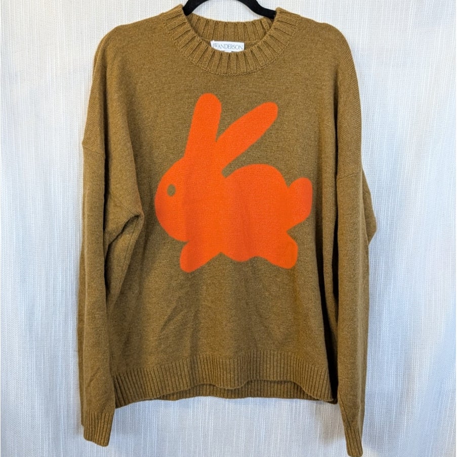 JW Anderson Bunny Intarsia Wool Cashmere Sweater Size M