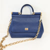 Dolce & Gabbana Leather Miss Sicily Top Handle Small Bag in Blue