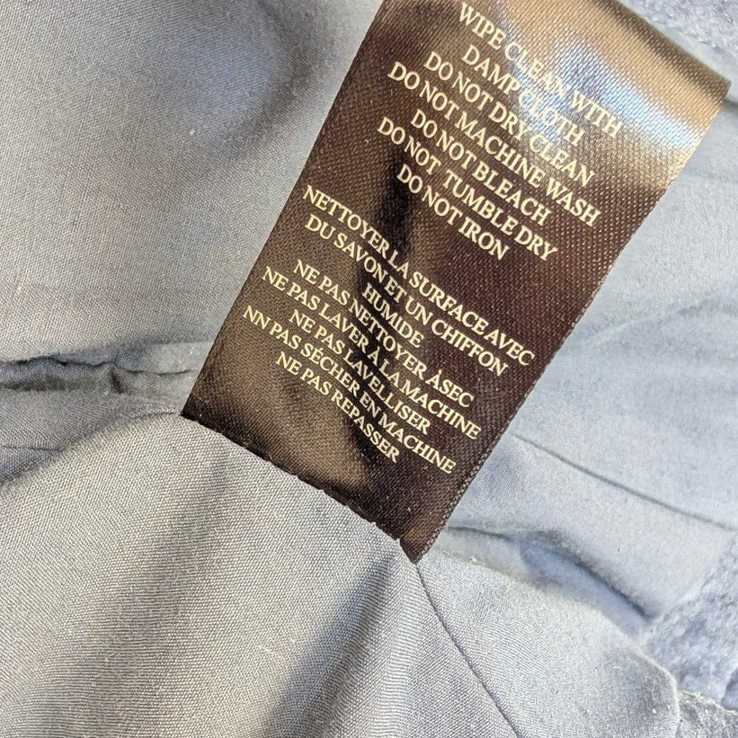Blank NYC Morning Suede Moto Jacket Womens M Blue Long Sleeve Zip