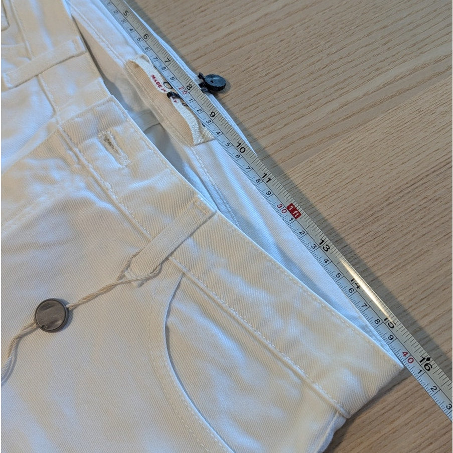 Blugirl Blumarine Jeans Womens 8 White Denim Mid-rise Slim Straight Leg NWT