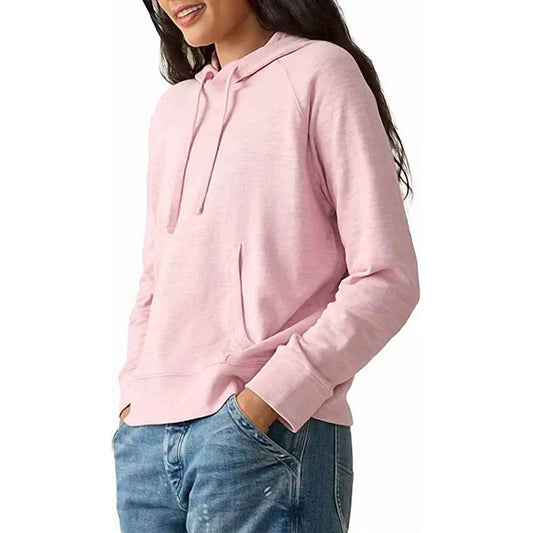 Faherty Sunwashed Slub Hoodie Womens XS Pink Relaxed Cotton Sweatshirt