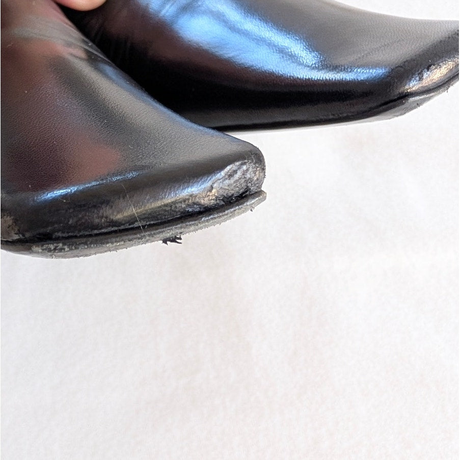 Jil Sander Tripon Pumps Womens EU 39.5/ US 9.5 Leather Court Square Toe Slip On