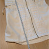 Via Spiga White Hooded Faux Fur Full Zip Quilted Coat Jacket, size XS