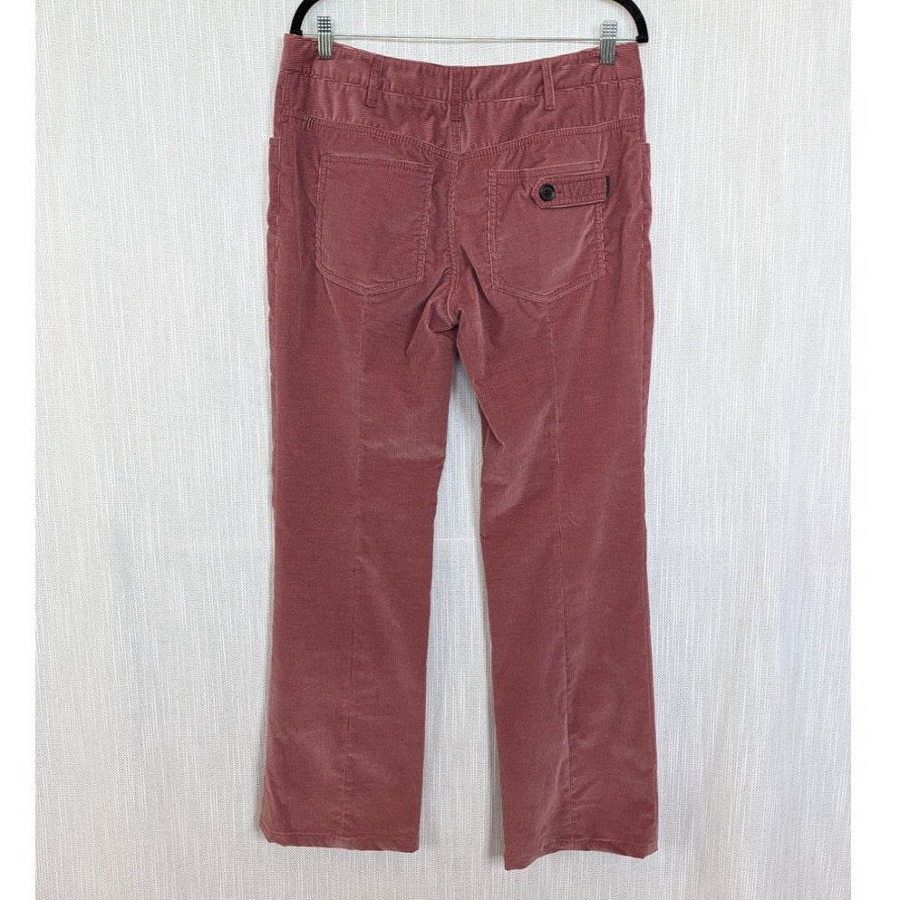 Prada Dusty Corduroy Straight-Leg Pants Womens IT 44/US 8 Rose Pink High-rise