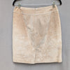 Doncaster Tan Suede Leather Tie Waist Straight Pencil Short Skirt, size 6