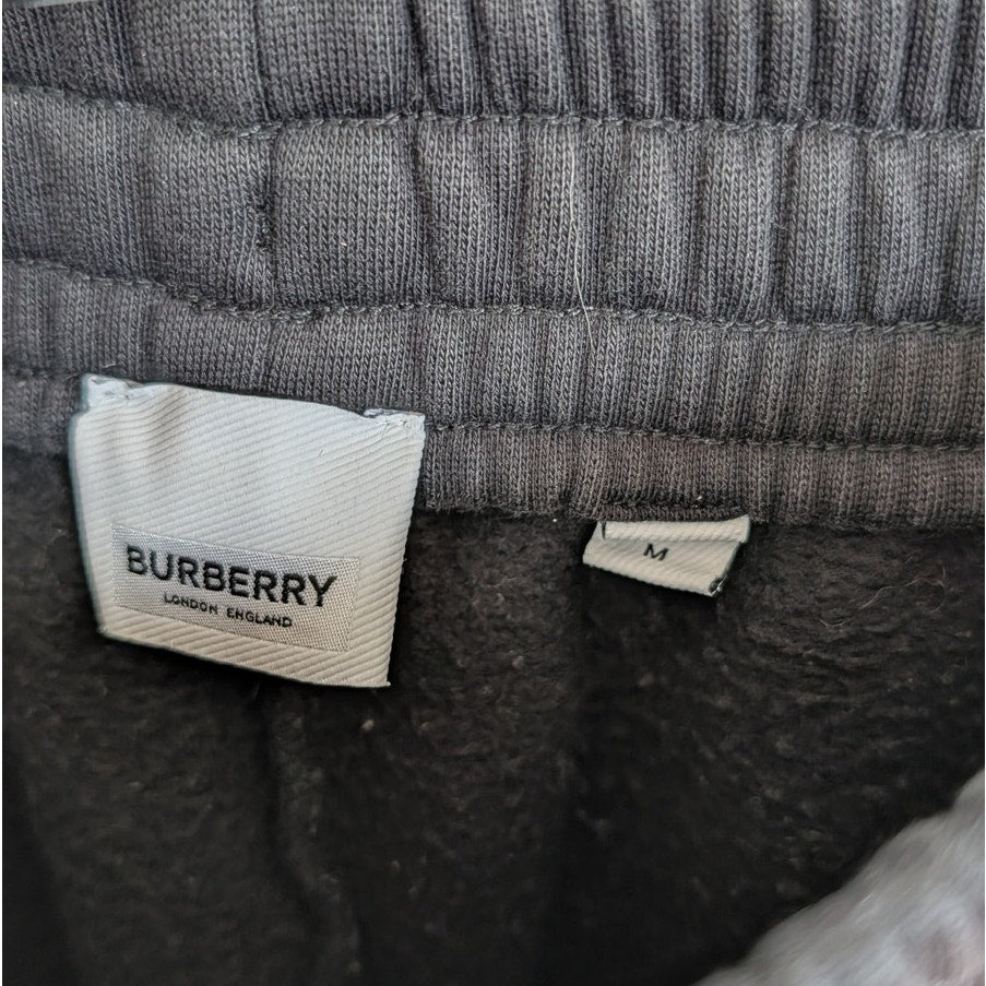 Authentic Burberry Vintage Check Paneled Jog Pants Womens M Cotton Tapered Leg