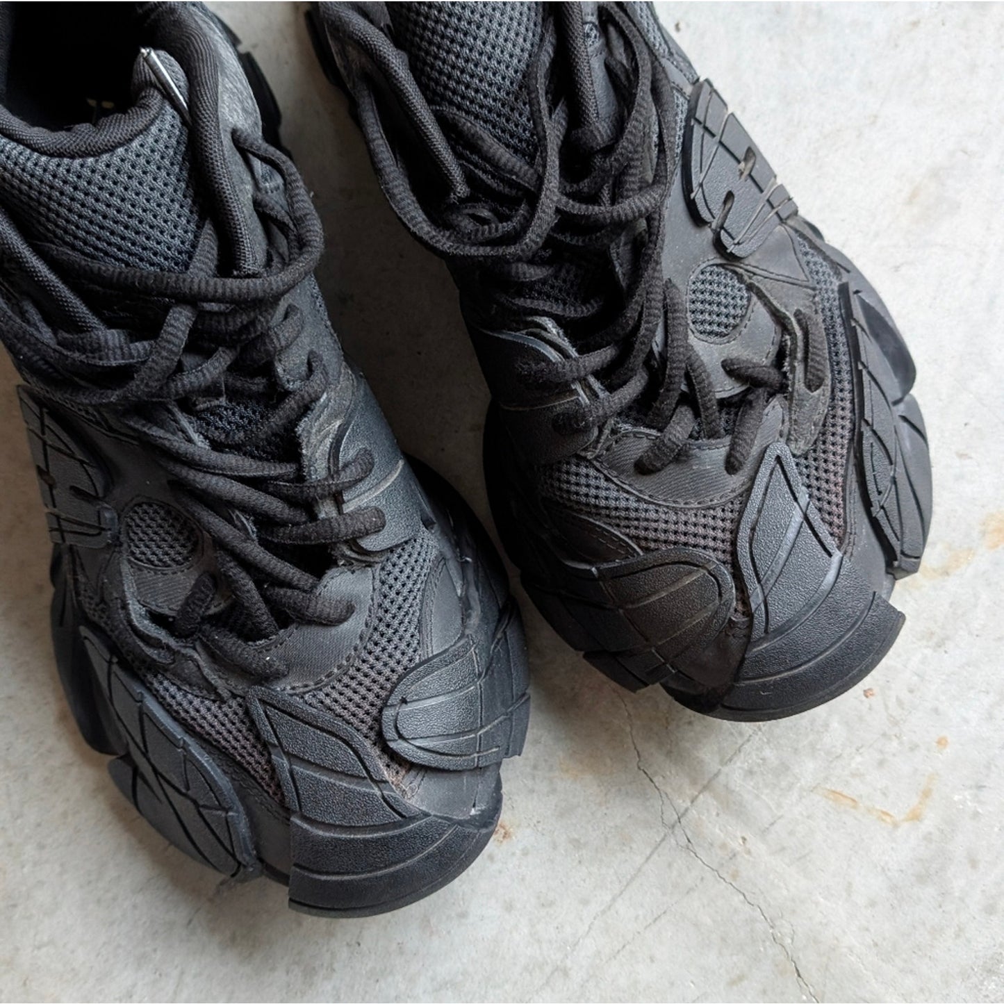 Camperlab Tormenta Men Black Low-Top Mesh Sneakers, Size 45