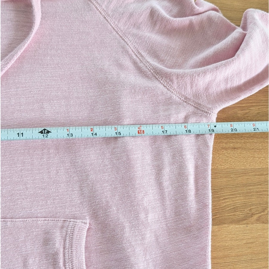 Faherty Sunwashed Slub Hoodie Womens XS Pink Relaxed Cotton Sweatshirt