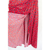 Carolina Herrera Poppy Heart Print Midi Skirt Womens 10 Red High-rise A-line