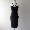 RE ONA Campbell Black Modal Jersey Midi Sleeveless Dress, size L