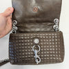 Rebecca Minkoff Edie Crystal Embellished Leather Quilted Crossbody Bag In Brown